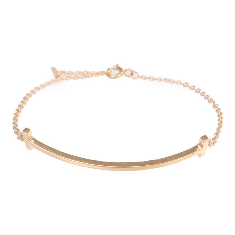 TIFFANY＆CO 18K玫瑰金T Smile Bracelet手鏈-4