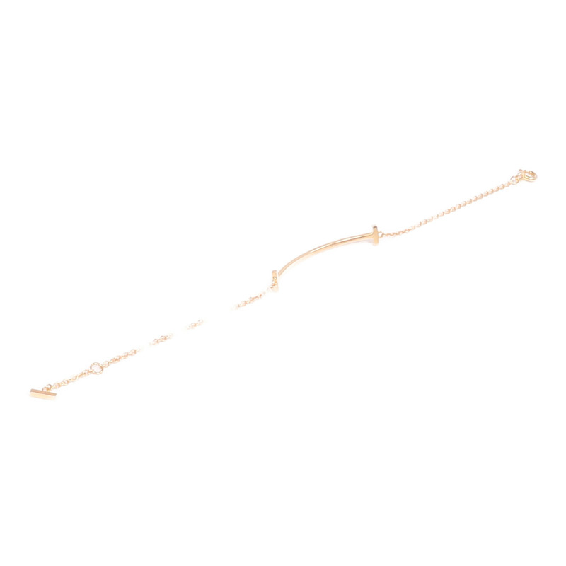 TIFFANY＆CO 18K玫瑰金T Smile Bracelet手鏈-12