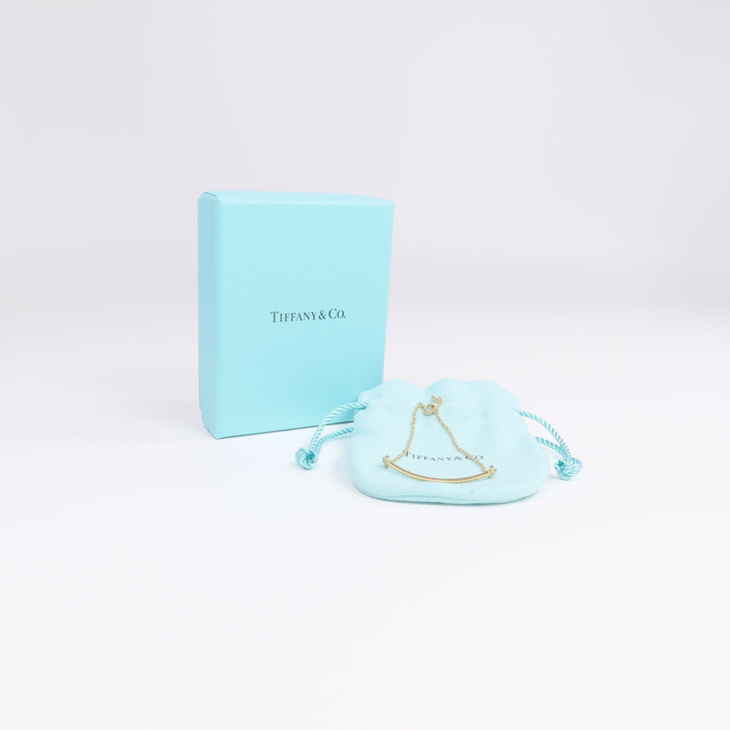 TIFFANY＆CO 18K玫瑰金T Smile Bracelet手鏈-13