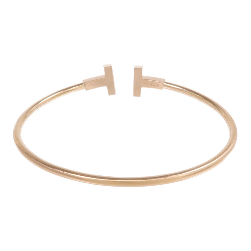 TIFFANY＆CO 18K玫瑰金T Wire Bracelet縞瑪瑙手鐲-2