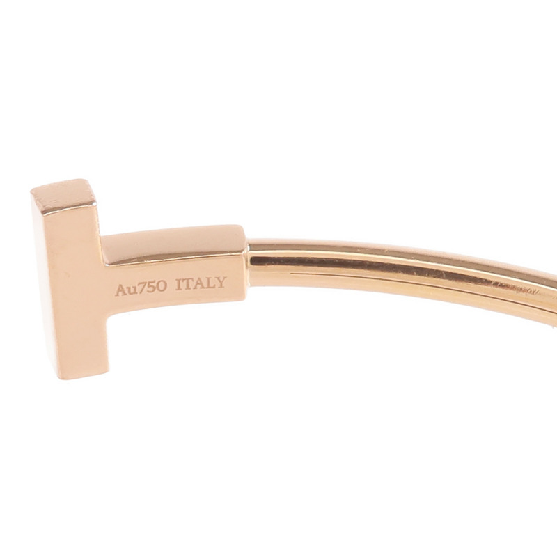 TIFFANY＆CO 18K玫瑰金T Wire Bracelet縞瑪瑙手鐲-4