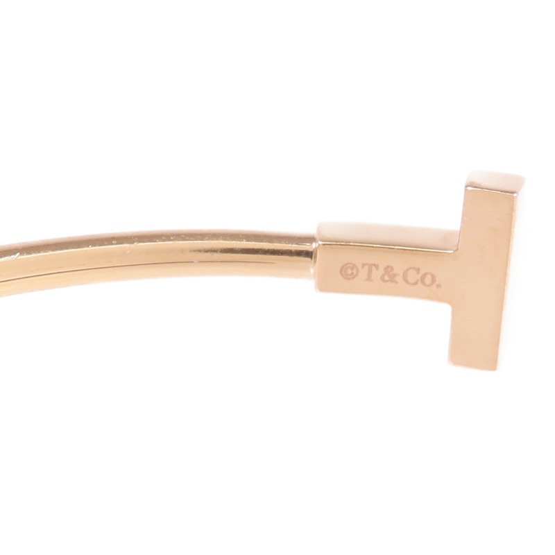 TIFFANY＆CO 18K玫瑰金T Wire Bracelet縞瑪瑙手鐲-5