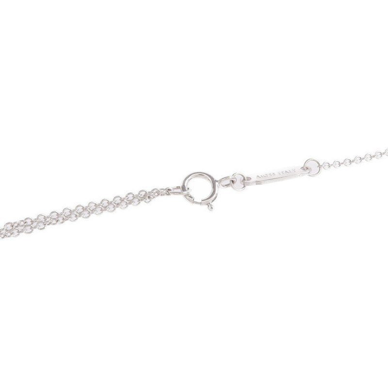 TIFFANY＆CO 18K白金T Smile Small Necklace項鍊-2