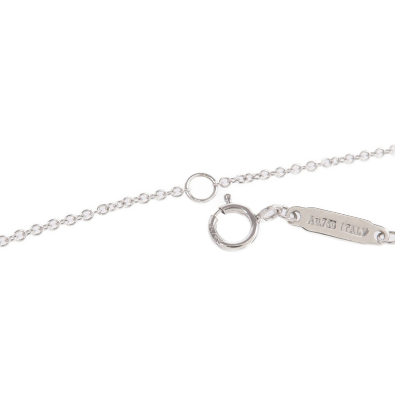 TIFFANY＆CO 18K白金T Smile Small Necklace項鍊-3