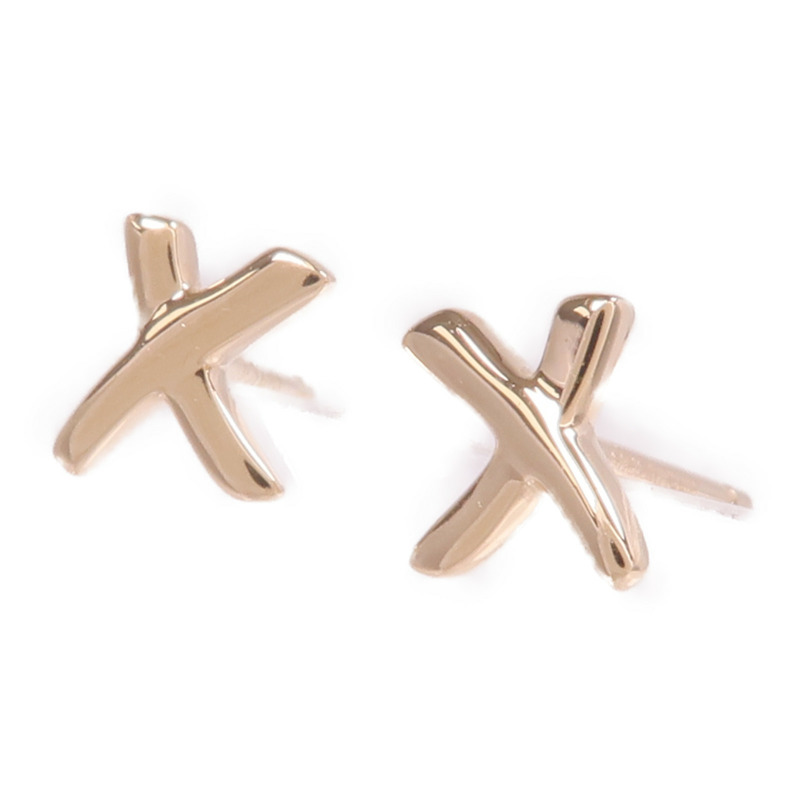 TIFFANY＆CO 18K玫瑰金X Earrings耳環-1