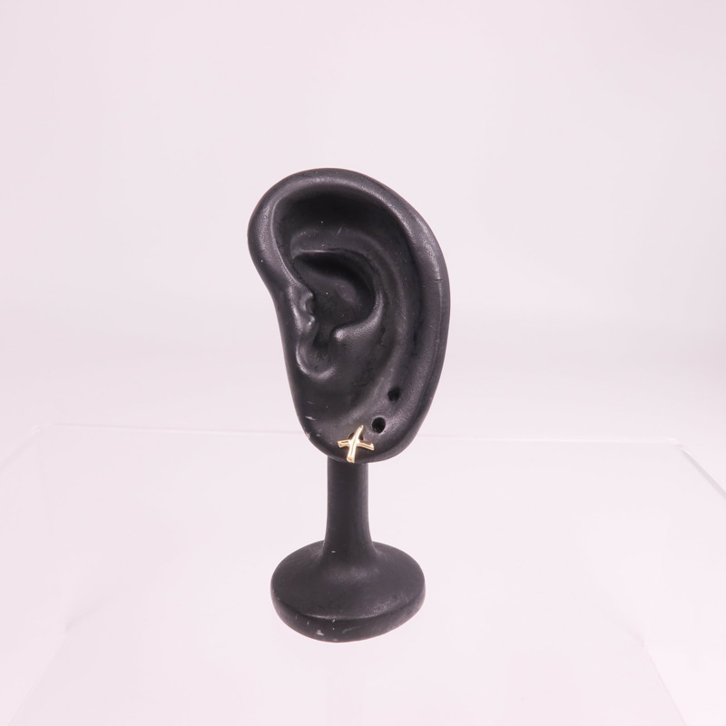TIFFANY＆CO 18K玫瑰金X Earrings耳環-8