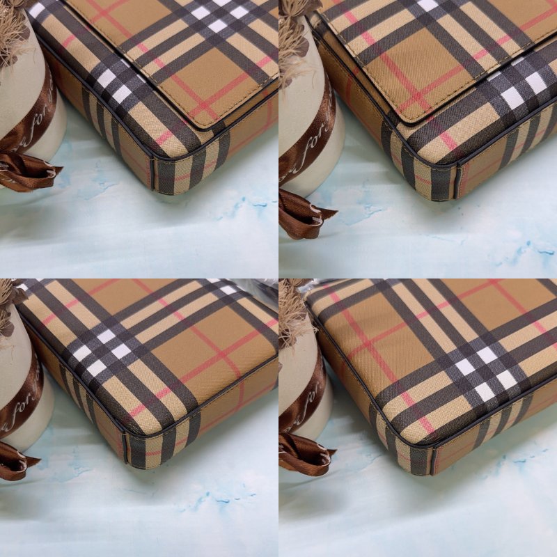 BURBERRY 經典Vintage格紋翻蓋斜背包-7