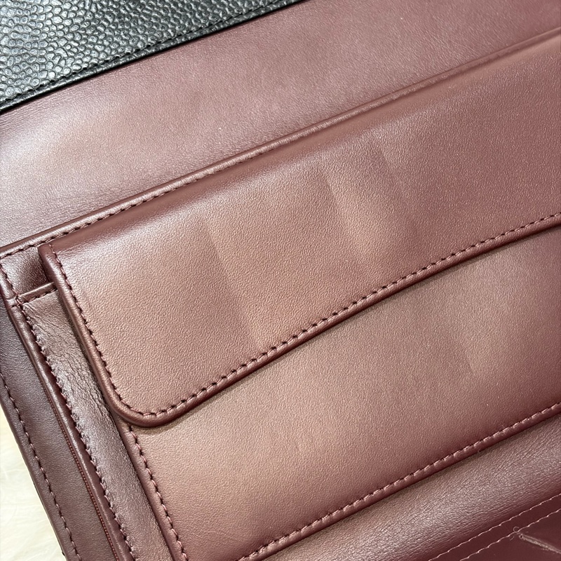CHANEL A31506 黑 荔枝皮 金釦 零錢 COCO 發財 長夾 皮夾-26
