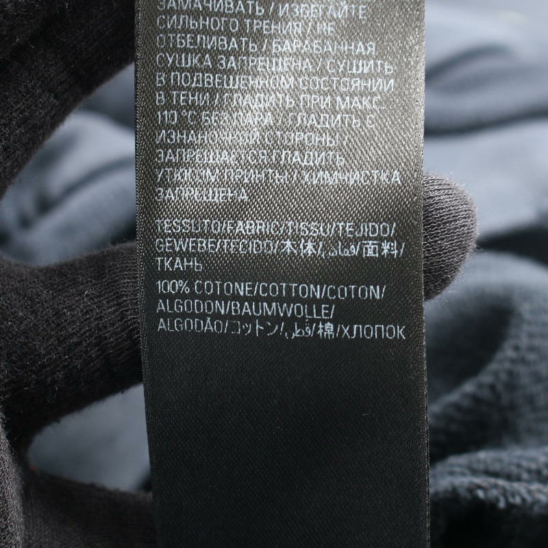 BALENCIAGA 破洞口袋連帽衫（做舊款）744190 棉 黑色 二手 男女通用-4