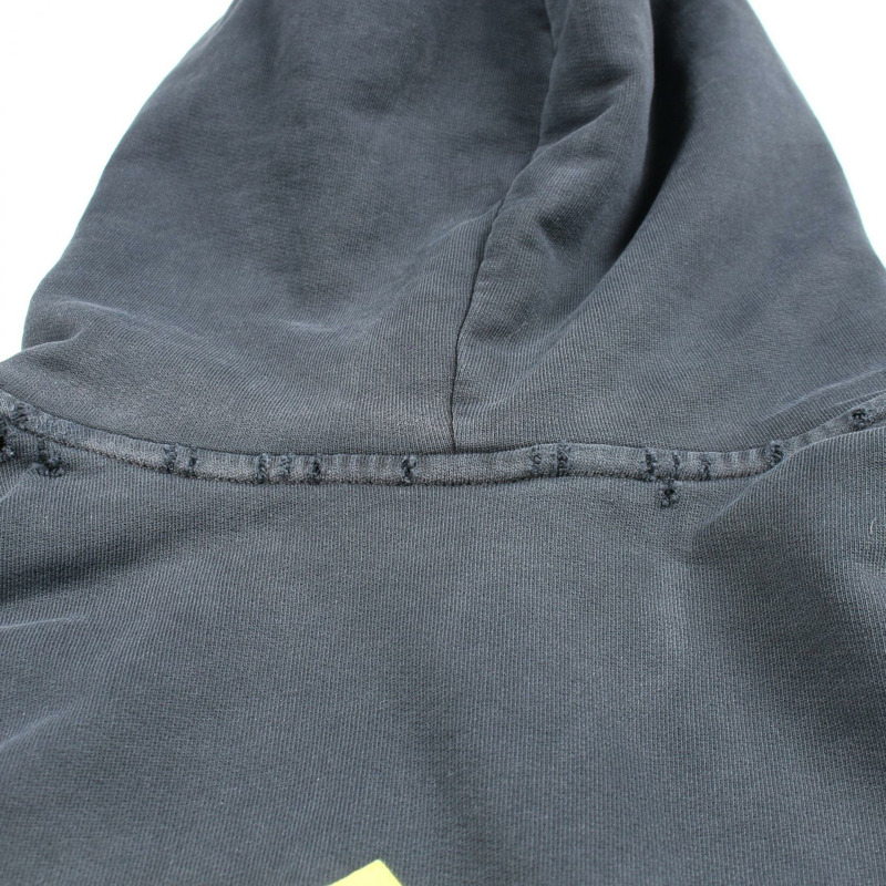 BALENCIAGA 破洞口袋連帽衫（做舊款）744190 棉 黑色 二手 男女通用-11
