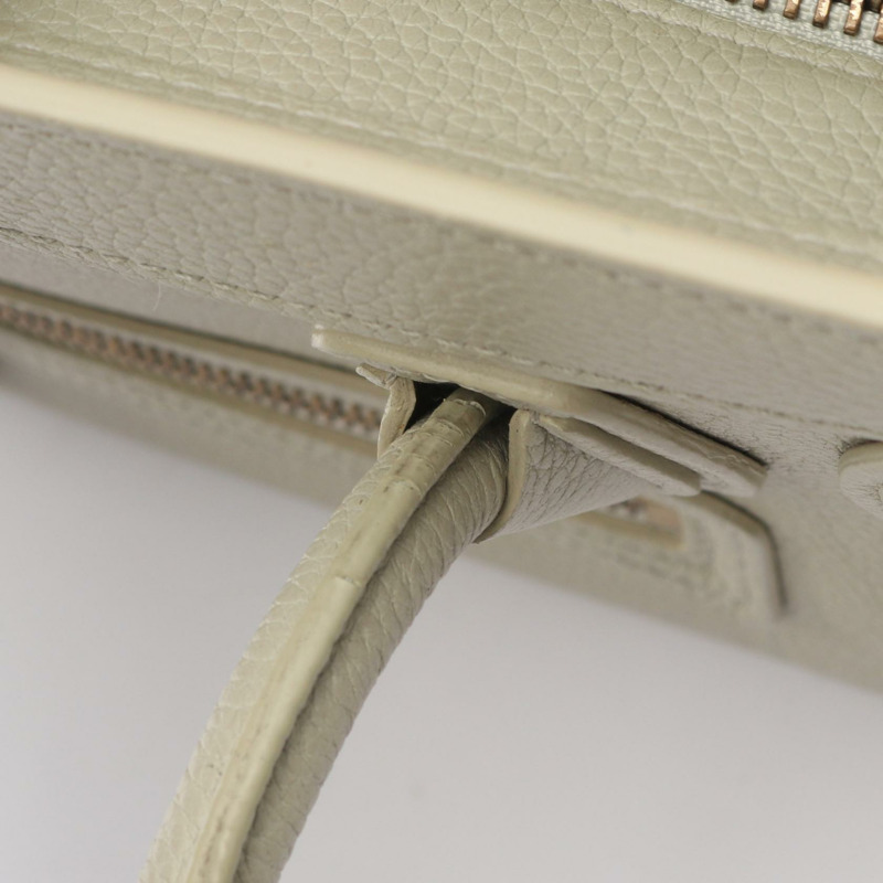 CELINE Luggage Nano Shopper 單肩手提包 189243 皮革 綠色 二手 女士-4