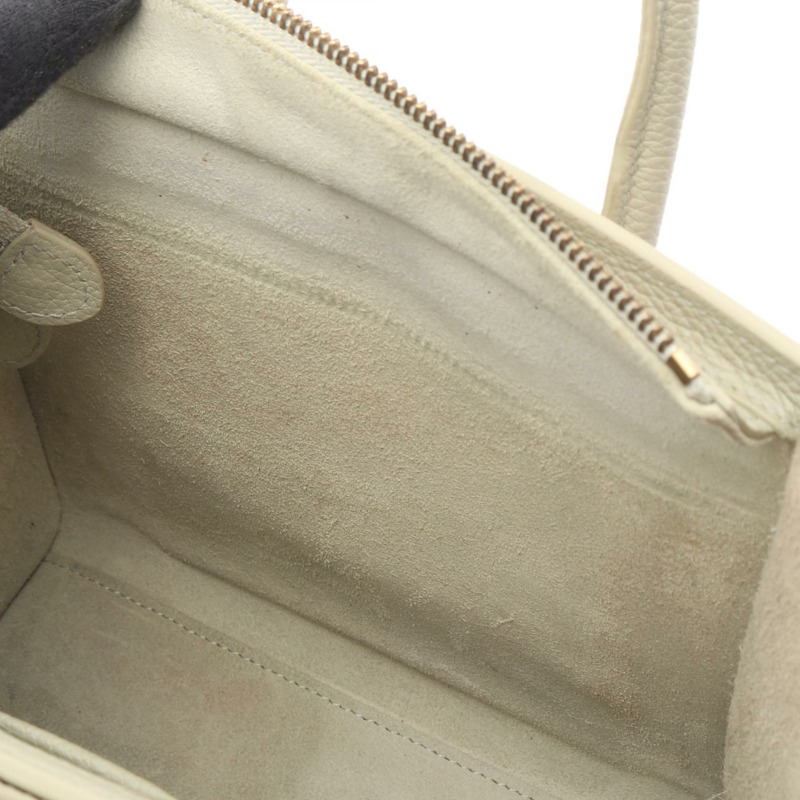 CELINE Luggage Nano Shopper 單肩手提包 189243 皮革 綠色 二手 女士-5