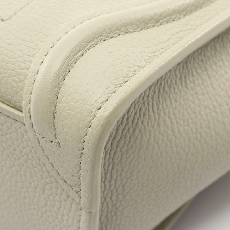 CELINE Luggage Nano Shopper 單肩手提包 189243 皮革 綠色 二手 女士-7