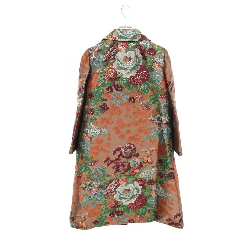 DOLCE & GABBANA 不銹鋼領外套 F0V06Z 聚酯棕色多色 #38 二手-1