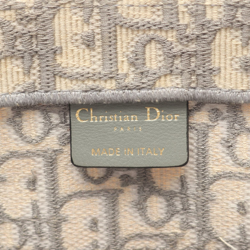 Christian Dior BOOK TOTE 中型手袋 帆布 白色 灰色 二手 女士-3