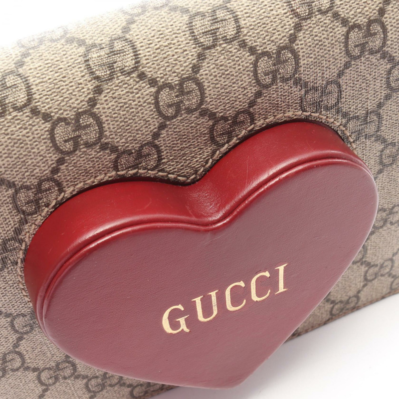 GUCCI GG Supreme 情人節限量版單肩斜背包 637048-9