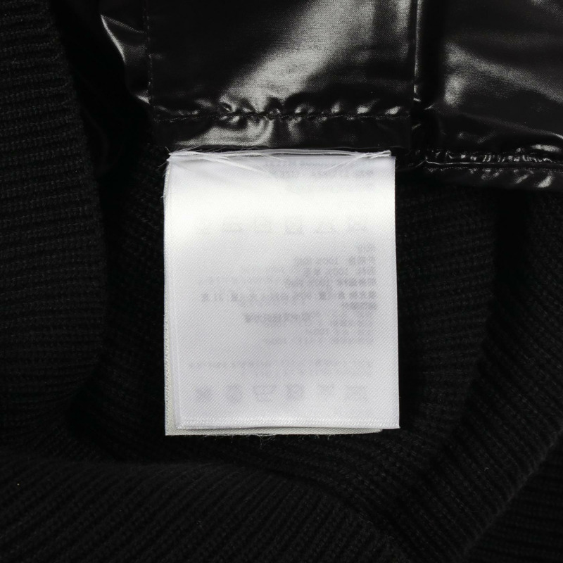 MONCLER 羊毛聚酯混紡黑色開襟羊毛羽絨服，二手，男款 XL 碼-7