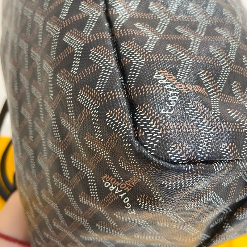 GOYARD/戈雅黑色Y字滿印老花中號單肩子母購物袋  尺寸：34*26*14 附件：子袋 塵袋。-6