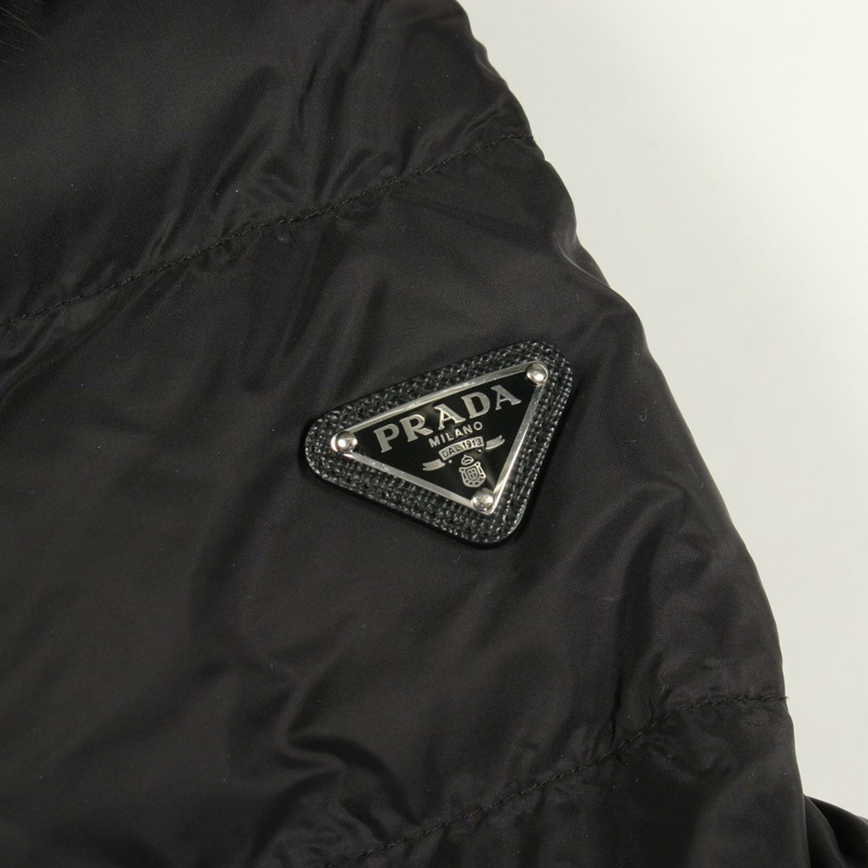 PRADA 羽絨外套 29X510 尼龍狐狸毛 黑色 #46 二手 女款-10
