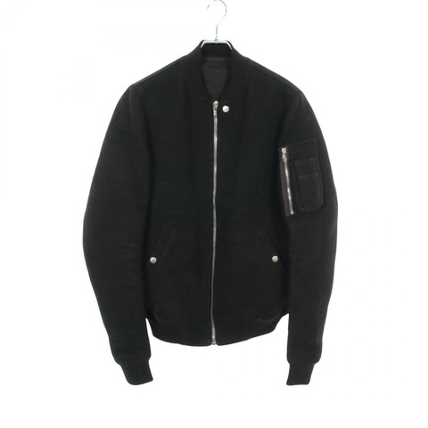 Rick Owens 飛行員夾克 Blouson RU18F1791-WB 羊毛 黑色 #46 二手男款