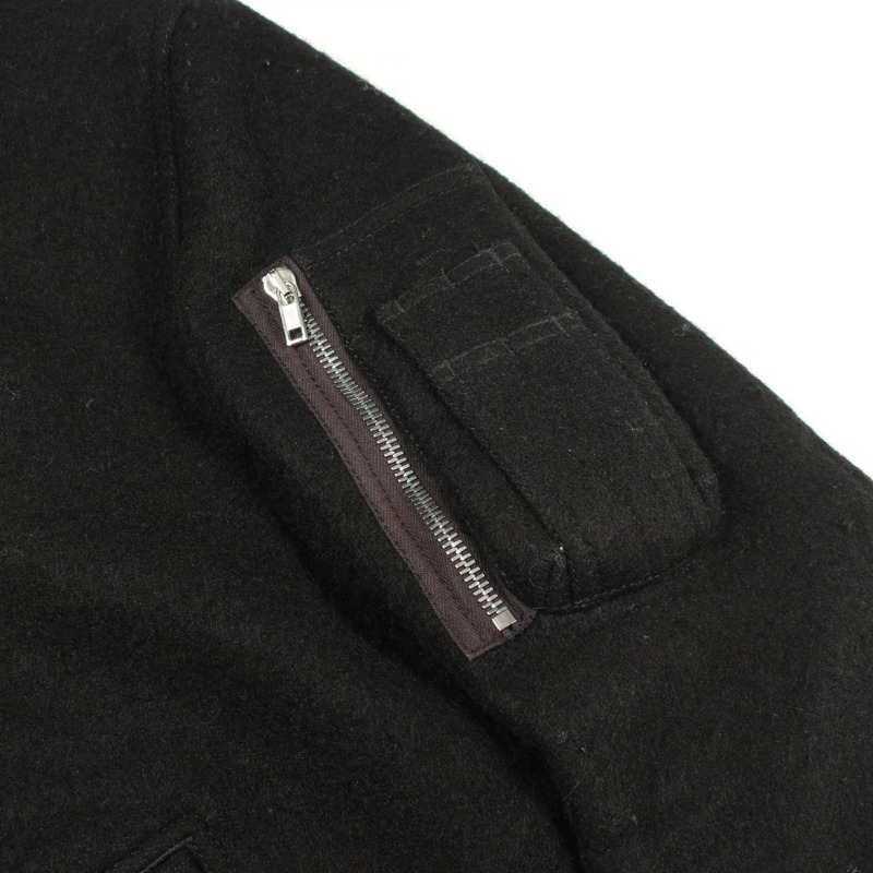 Rick Owens 飛行員夾克 Blouson RU18F1791-WB 羊毛 黑色 #46 二手男款-8