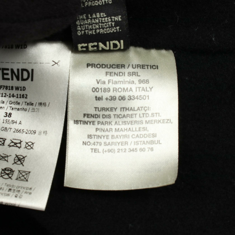 FENDI 無色 其他外套 羊毛 黑色 二手 女-3