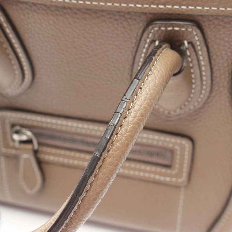 CELINE Luggage Nano Shopper 單肩手提包 189243 皮革 灰色 二手 女士-9