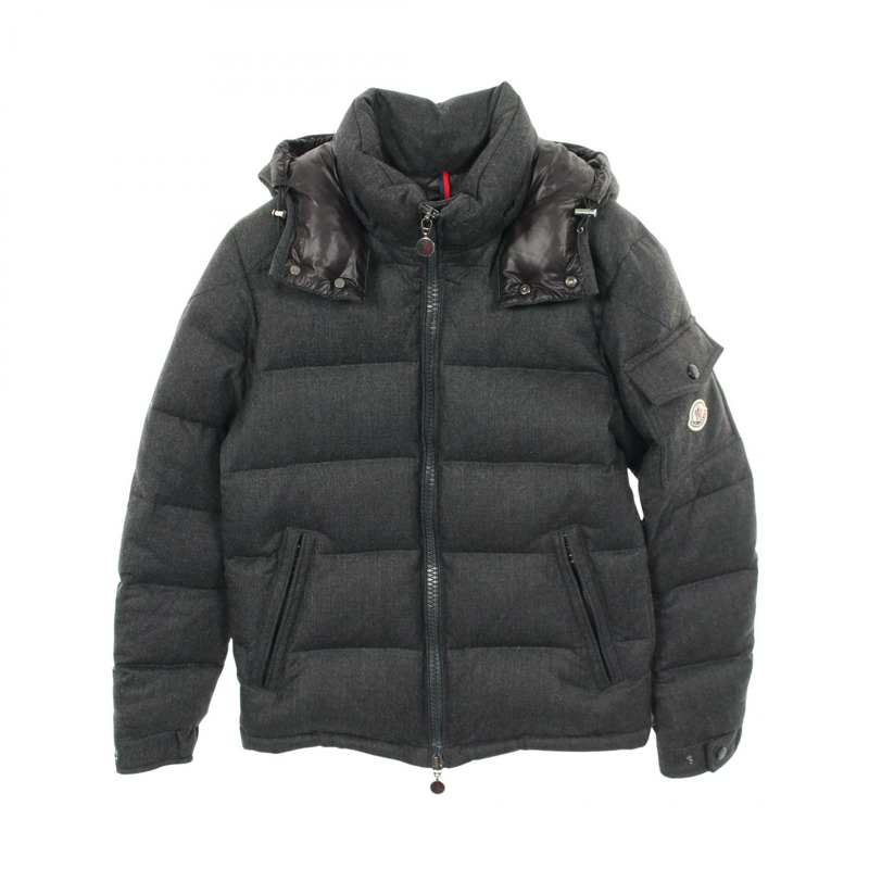 MONCLER MONTGENEVRE 羽絨外套 4033805 羊毛 灰色 二手 男款 #0-0