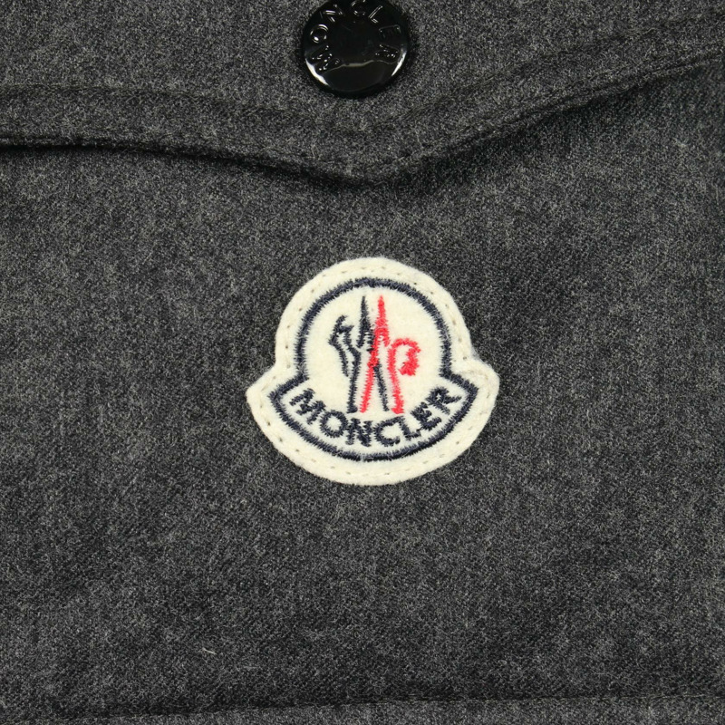 MONCLER MONTGENEVRE 羽絨外套 4033805 羊毛 灰色 二手 男款 #0-4