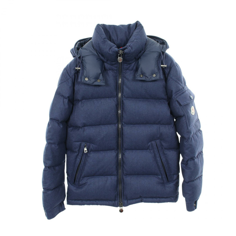 MONCLER MONTGENEVRE 羽絨外套 4033805 羊毛 藍色 二手 男款 0碼-0