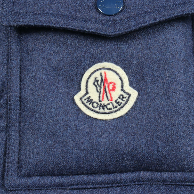 MONCLER MONTGENEVRE 羽絨外套 4033805 羊毛 藍色 二手 男款 0碼-5