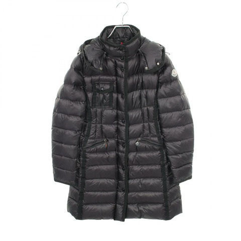 MONCLER HERMINE 羽絨外套 320934933905 尼龍 黑色 二手 女款 #0