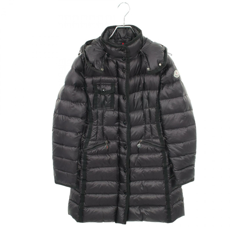 MONCLER HERMINE 羽絨外套 320934933905 尼龍 黑色 二手 女款 #0-0