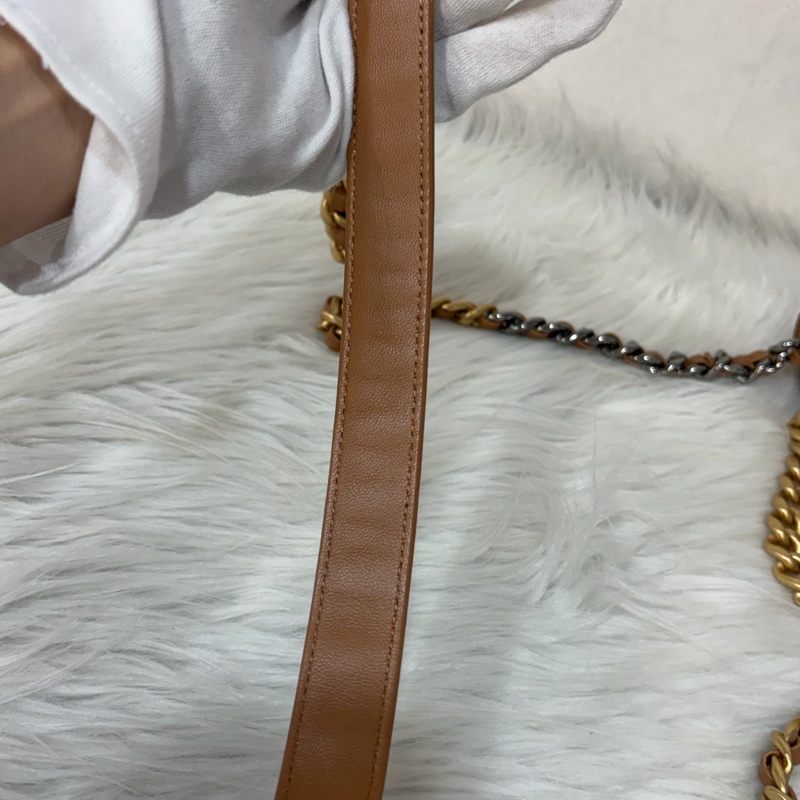 CHANEL AP0957 19 WOC 奶茶色 泰式奶茶 羊皮 金釦 斜背包 鏈子皮夾 發財包 肩背包-47
