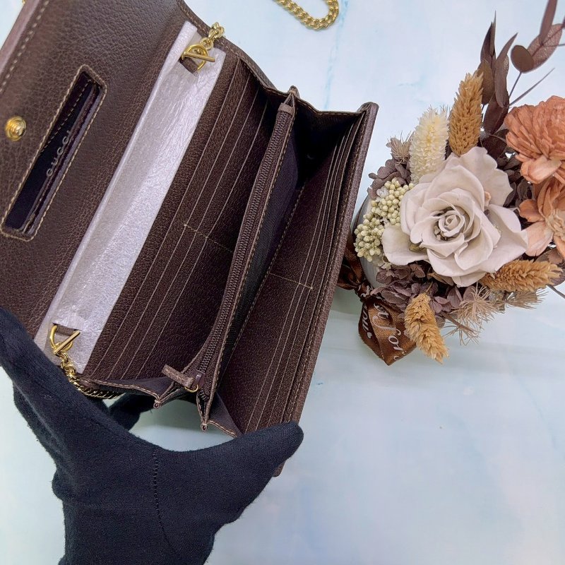 GUCCI Ophidia GG帆布翻蓋WOC鏈包-5