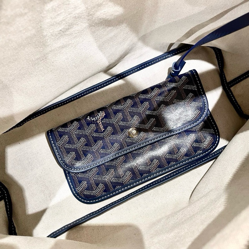 Goyard戈雅 深藍色Hobo腋下包🫐-7
