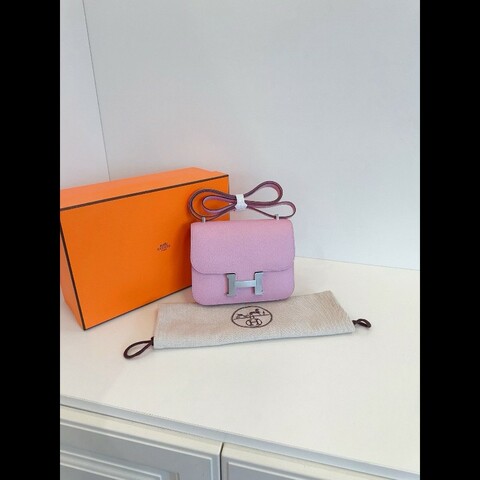 Hermes Constance mini 
錦葵紫 銀扣 Epsom 皮