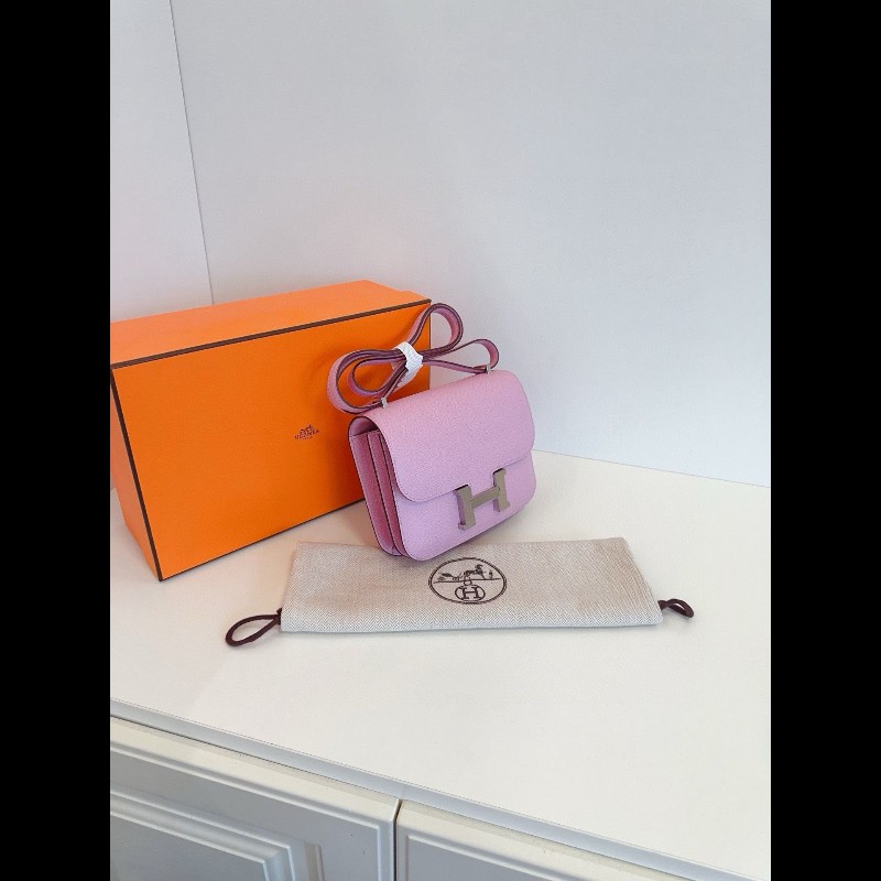 Hermes Constance mini 
錦葵紫 銀扣 Epsom 皮-1