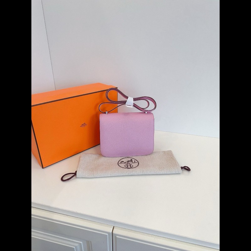 Hermes Constance mini 
錦葵紫 銀扣 Epsom 皮-2