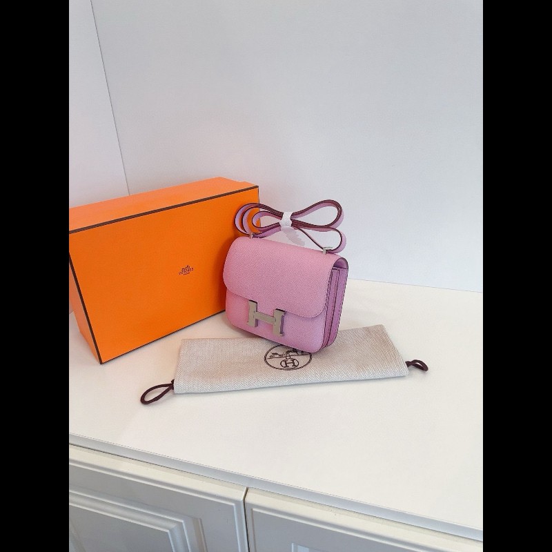 Hermes Constance mini 
錦葵紫 銀扣 Epsom 皮-3