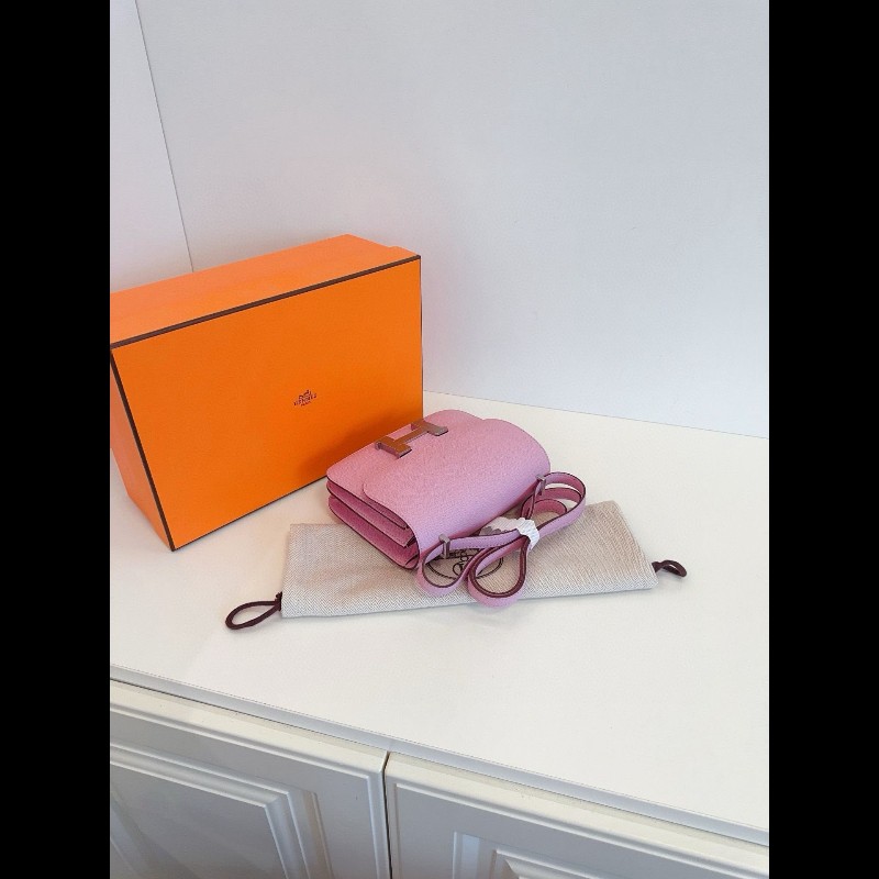 Hermes Constance mini 
錦葵紫 銀扣 Epsom 皮-5