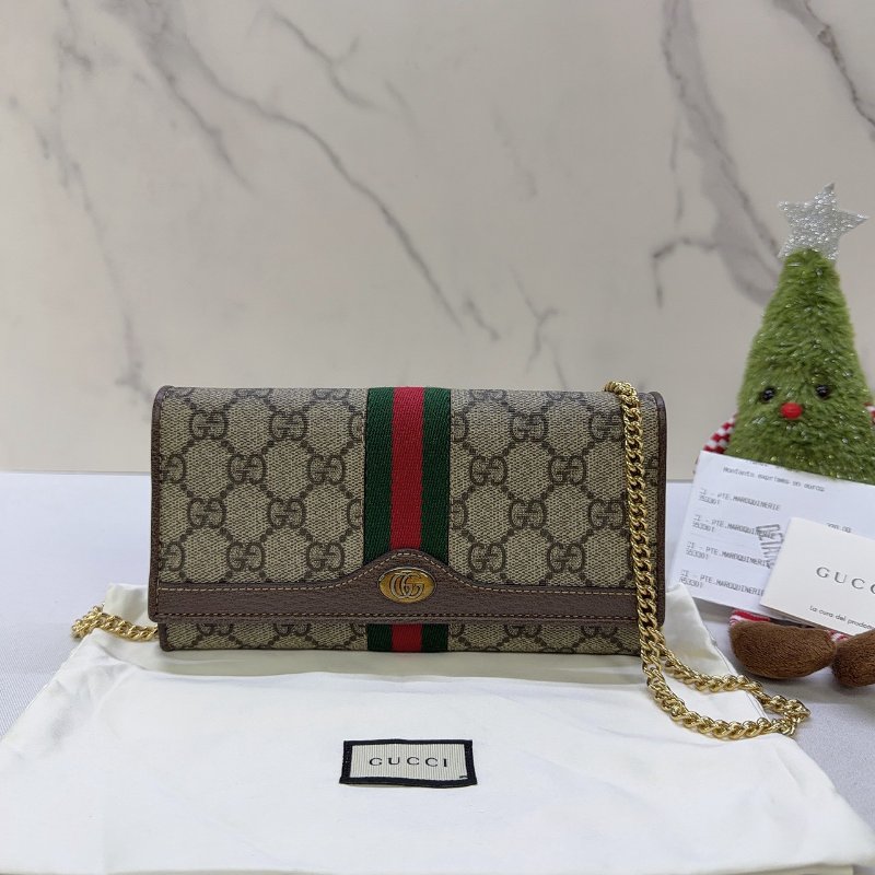 GUCCI Ophidia GG翻蓋WOC鏈包-0