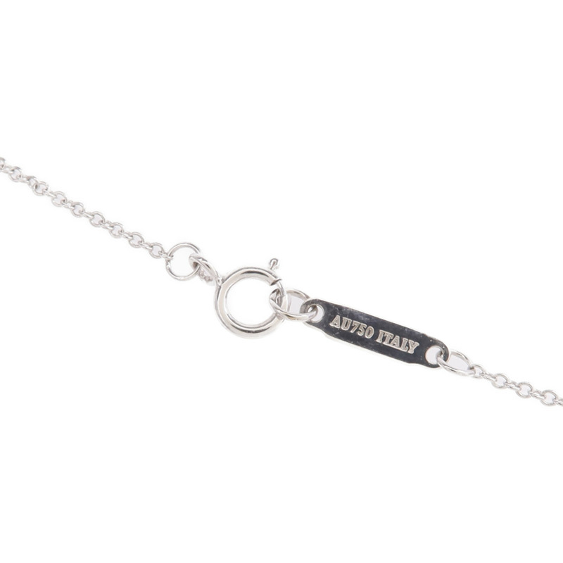TIFFANY＆CO 18K白金T Smile Small鑽石項鍊-4
