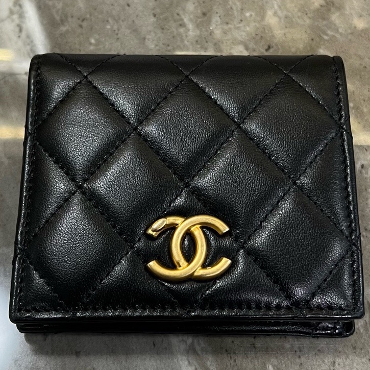 CHANEL 香奈兒 黑金錢包 31開 附件身份卡-8