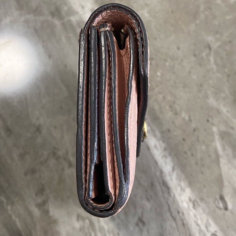 LV 路易威登 粉色壓紋 短款錢包 成色很新 芯片款  附件：單品-3