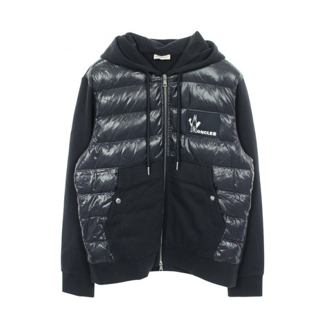 MONCLER 附帽羽絨外套 8428000 尼龍棉混紡 海軍藍 #XL 二手男款