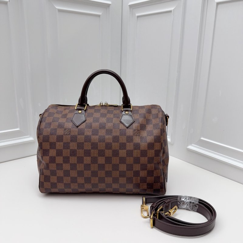 路易威登/Louis Vuitton Speedy30老花棕棋盤格-0