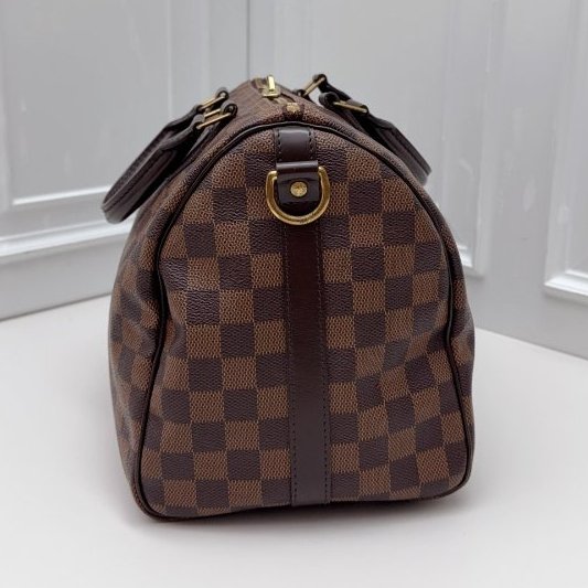 路易威登/Louis Vuitton Speedy30老花棕棋盤格-3