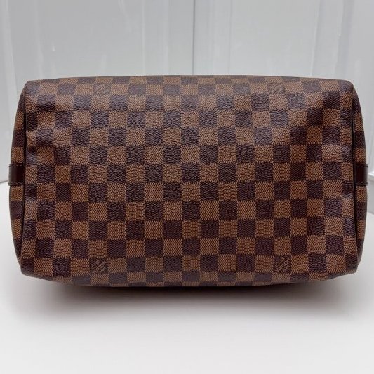 路易威登/Louis Vuitton Speedy30老花棕棋盤格-8