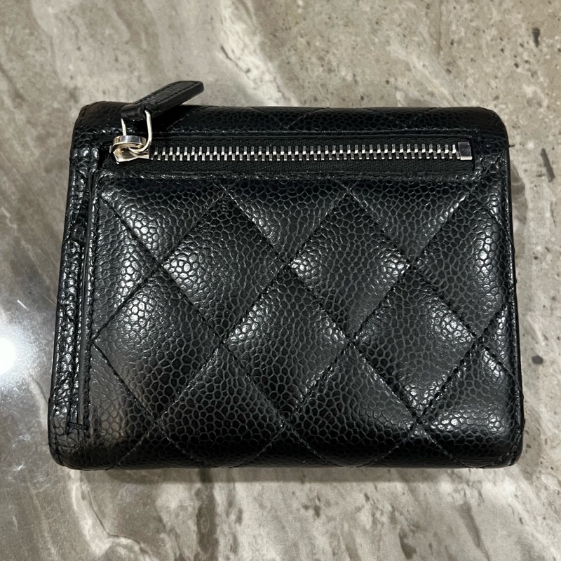 CHANEL 香奈兒 黑金荔枝牛魚子醬錢包 31開 只有單品-1